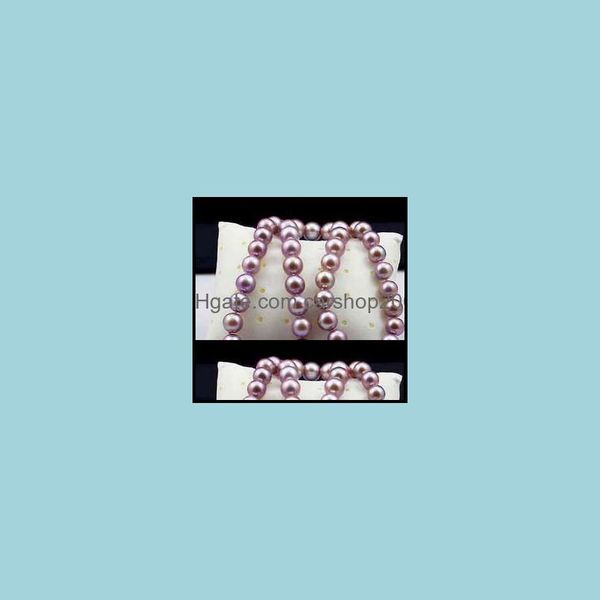 

beaded necklaces & pendants jewelry 9-10mm natural south sea purple pearl necklace 18 inch s925 sier aessories drop delivery 2021 iyx60, Silver