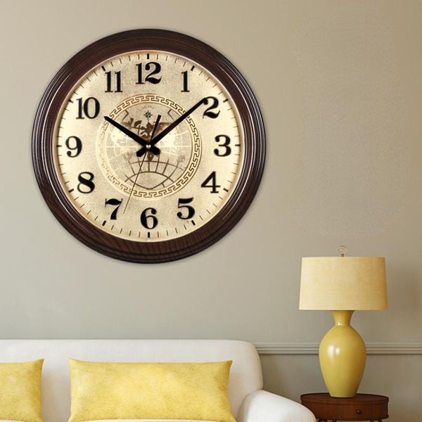 

wall clocks european simple clock mechanism living room digital silent classic bedroom decoracion salon casa home decor 60