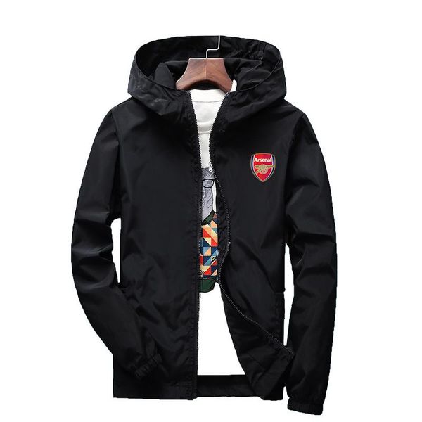 

men's jackets 2021 windbreaker hoodie jacket spring/summer street zipper lightweight casual, Black;brown