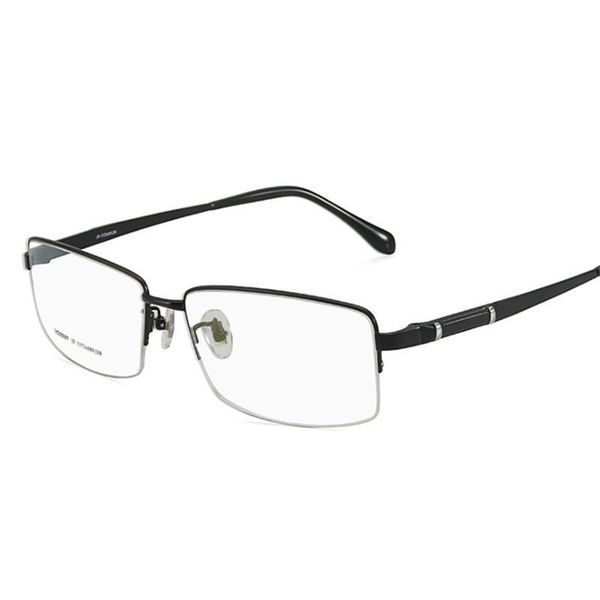

fashion sunglasses frames 60-17-150 titanium round glasses men designer eyewear eye for optical big, Black