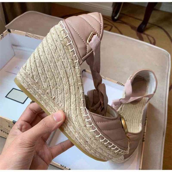 

70% off wholesale sandals flip-flops shoes women's cm high heel leather sandals, luxury wedge-shaped heels, fisherman's heels, Black