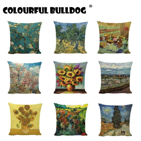 

settlement countryside fields garden scenery art oil painting beautiful fairy tale cushion cover sofa throw pillow case cushion/decorative