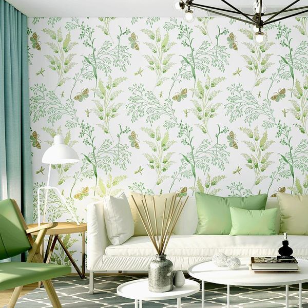 

wallpapers tv backgroundwholesale fresh green plant pattern wallpaper pastoral style home decor for bedroom living sitting room