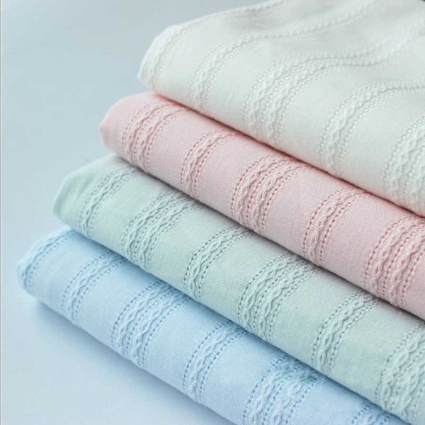 100cm * 148cm jacquard 100% algodão tecido de vestido macio camisa crianças medidor de material 210702