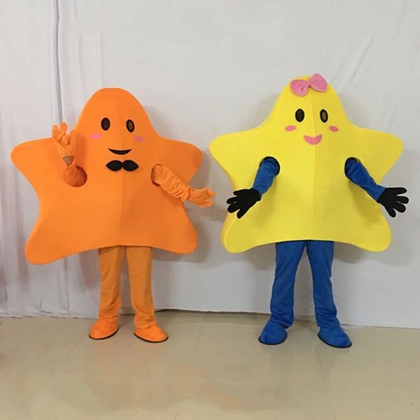 Performance Dois Estrela Estrela Estrela Mascote Costume Halloween Christmas Christmas Festa Dos Desenhos Animados Personagem Personagem Outfit Terno Adulto Mulheres Vestido Carnaval Unisex Adultos