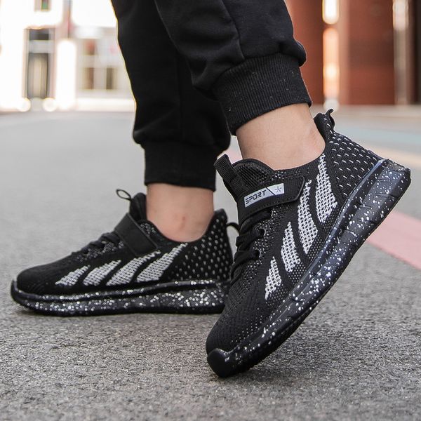 

young boys running sneakers breathable lightweight kids shoes non-slip casual boy shoe walking sport girls sneaker zapatillas, Black;red