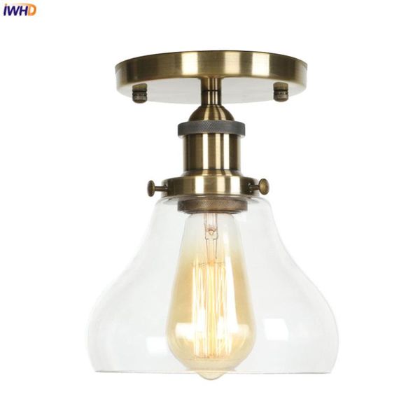 

ceiling lights iwhd plafonnier led lamps glass lampshade 4w edison porch bedroom loft decor industrial lampara techo