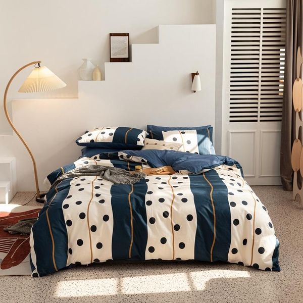 

bedding sets michiko 2021 cotton petty bourgeoisie simple series 4-piece set