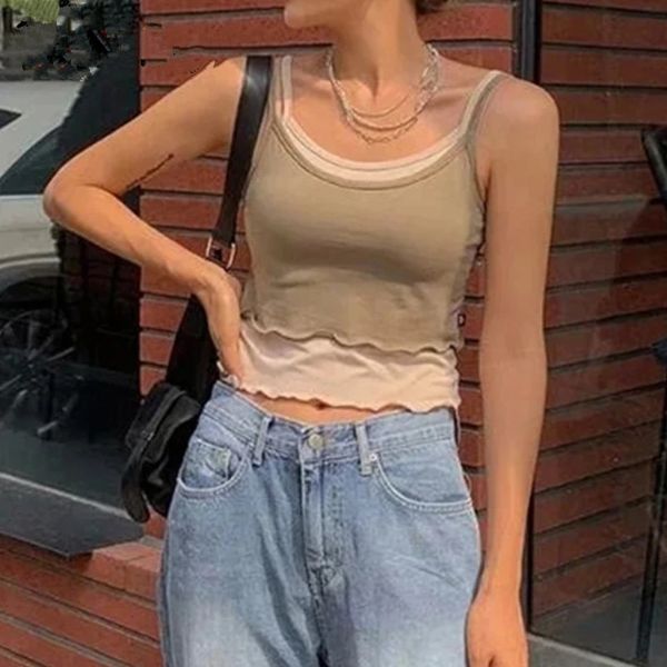 

women's tanks & camis fashion blouse 90s street straps, women's t-shirts with aesthetic y2k slices, vintage regatta, ribbed 6sta, White