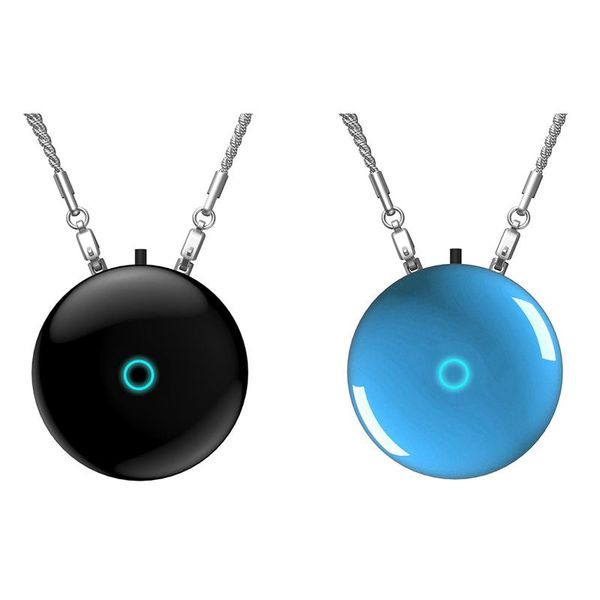 

air purifiers 2 set personal wearable necklace type neck purifier mini negative ion black & blue