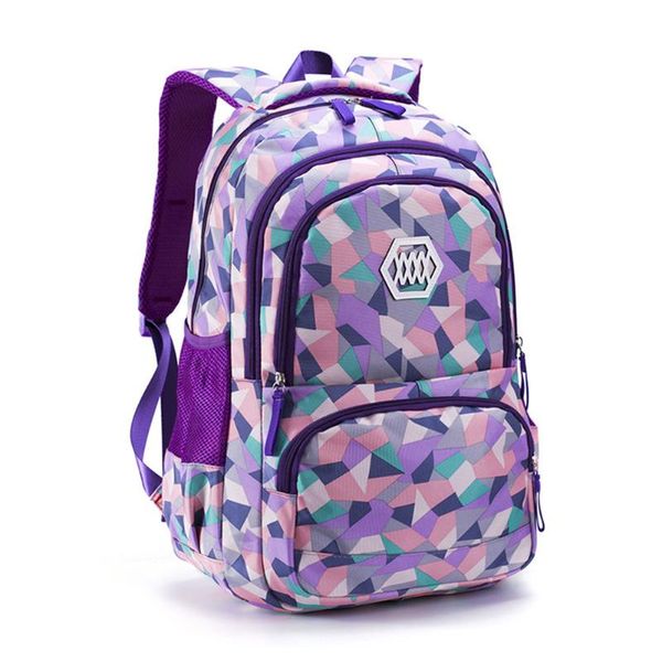 

backpack student school adjustable straps oxford cloth outdoor large capacity daily zippered printing storage lapcompartment