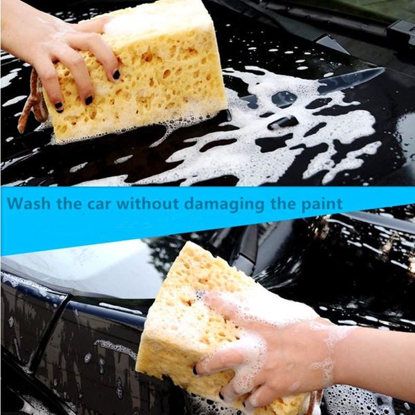 

car sponge wash extra large cleaning honeycomb coral yellow thick block supplie auto tools absorbent