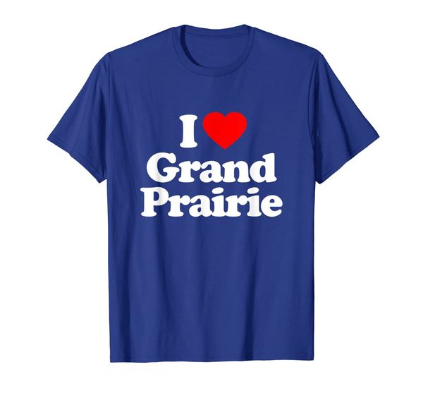 

i love grand prairie heart souvenir funny t-shirt, White;black