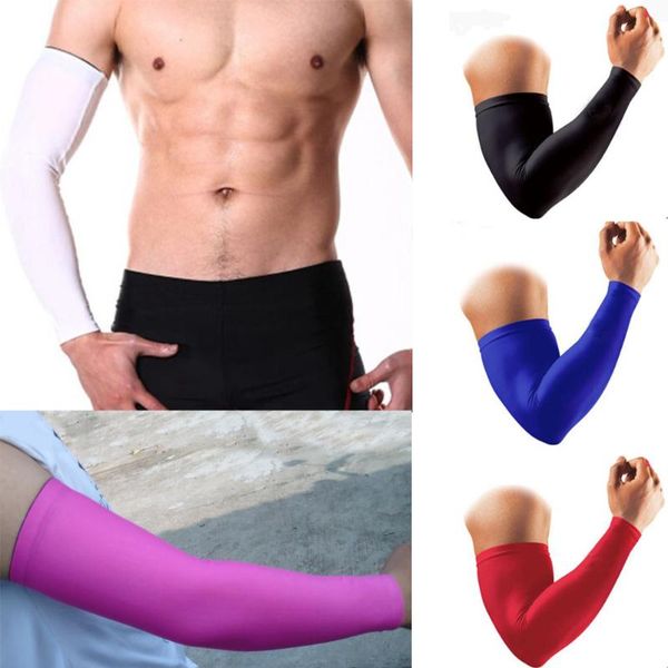 

sports elbow brace hand arm protector gear basketball football long sleeves sunscreen & knee pads, Black;gray