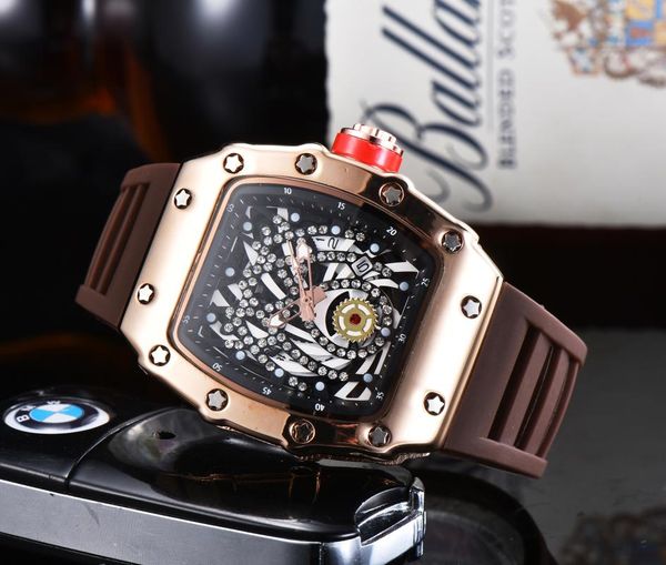 

wristwatches watch men sports business designer style hollow design men's clock, Slivery;brown