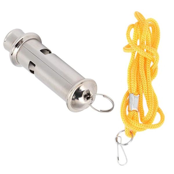 

other bird supplies 3pcs stainless steel training whistle outdoor (silver, yellow)