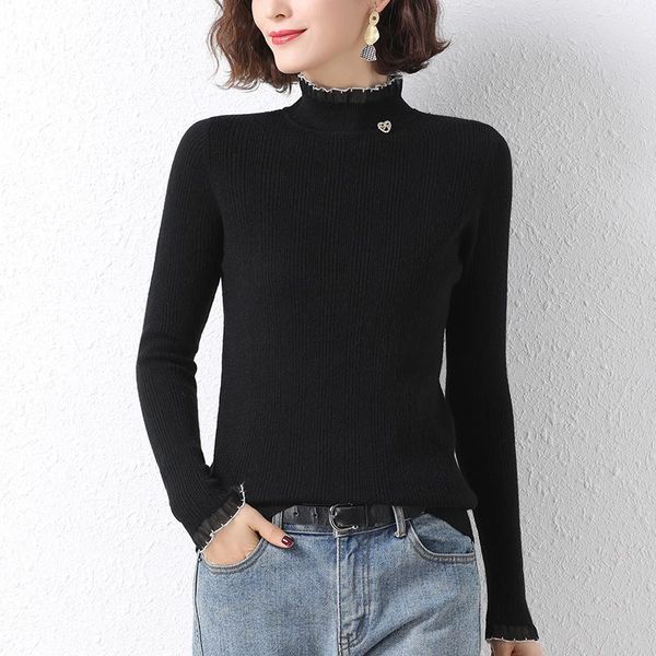 

women's sweaters sweater winter warm pullover thicken christmas rib knit one, White;black