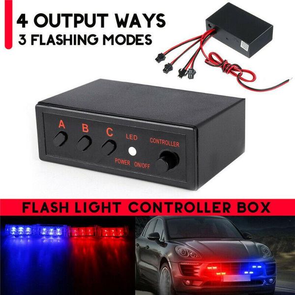 

parts 3 flashing modes controller box decor 1pc universal car led strobe lamp