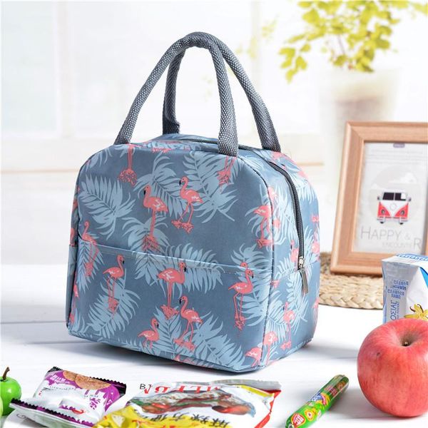 

aluminum foil waterproof insulation lunch bag ice portable box picnic organizer, Blue;pink