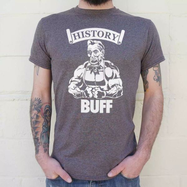 

history buff lincoln t-shirt | short sleeve graphic tee, White;black