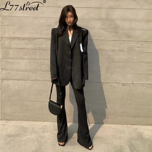 

pure back zipper design three-dimensional cut long loose-fitting casual suit coat spring women's suits & blazers, White;black