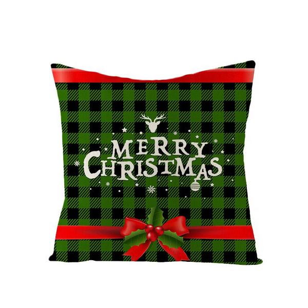 

pillow case happy christmas green cotton linen pillowcase washable cover cushion bedroom fashion embrace home decor