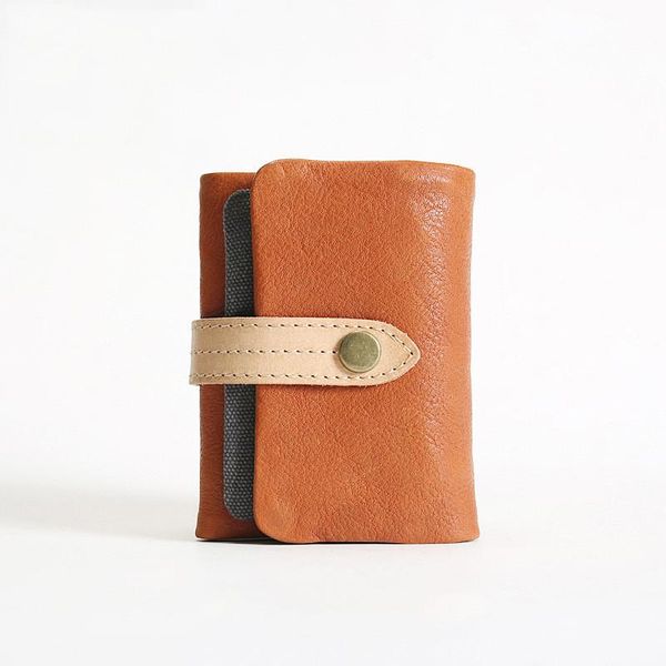 

100% genuine leather wallet for men male short vintage handmade trifold wallets purse with card holder coin pocket high quality, Red;black