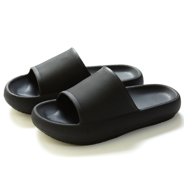 

slippers zapatillas mujer women's platform soft bottom sandals non-slip summer indoor bathroom shoes huis, Black