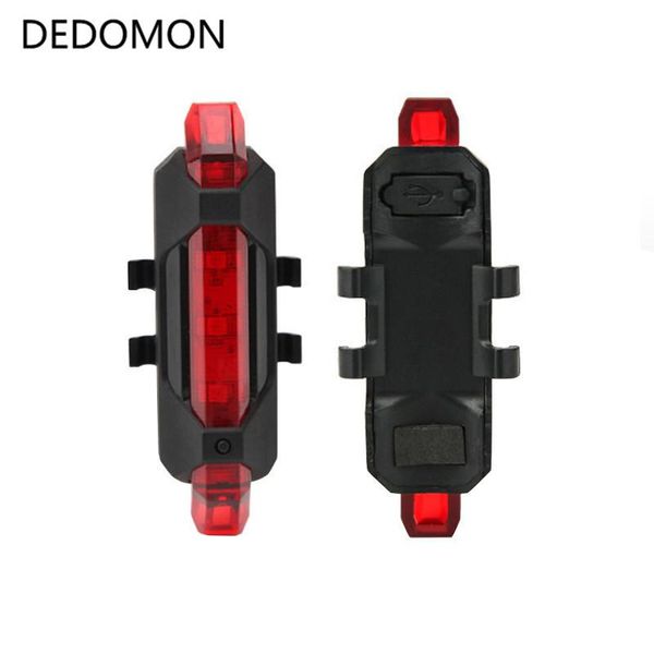 

bike lights waterproof usb rechargeable bicycle tail light 4 modes back flashing safety warning lamp rear super bright