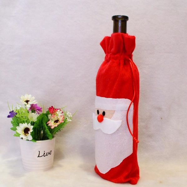 

red wine bottle cover bags christmas dinner table decoration santa claus year home party decors sci88 gift wrap