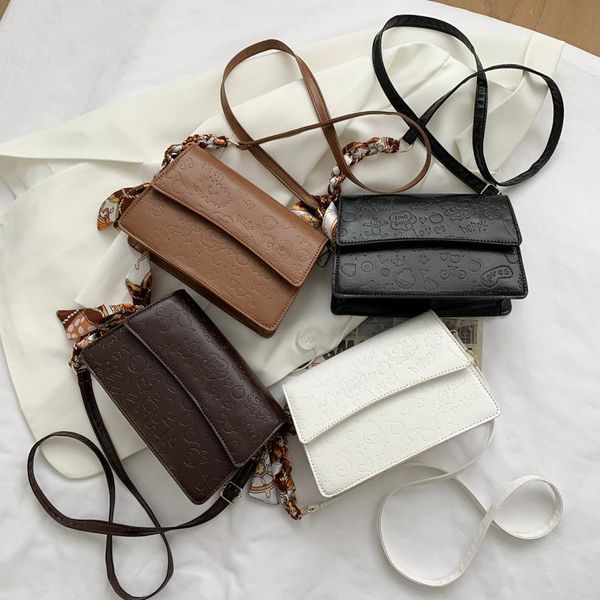 

evening bags women messenger crossbody satchel small square leather print pattern female shoulder bag mobile phone packet bolsa