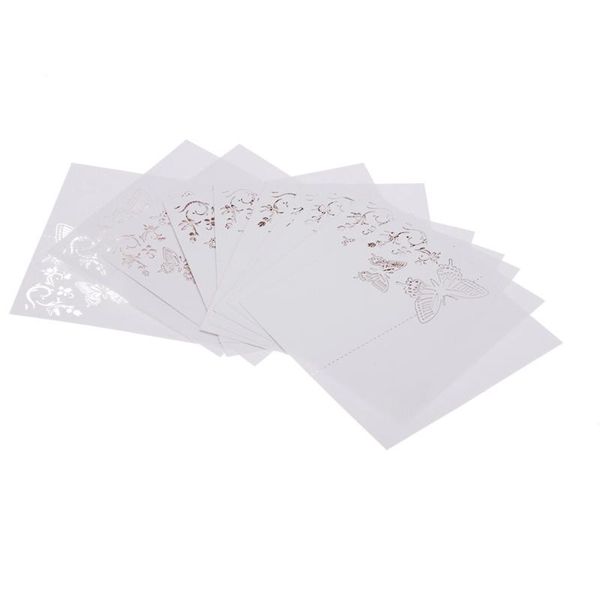 

gift wrap 10pcs/pack name place card romantic white carved butterfly table mark for wedding birthday banquet decoration supplies