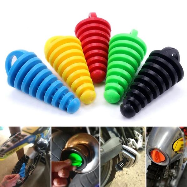 

motorcycle exhaust system muffler wash plug pipe protector dirt pit atv bike rubber
