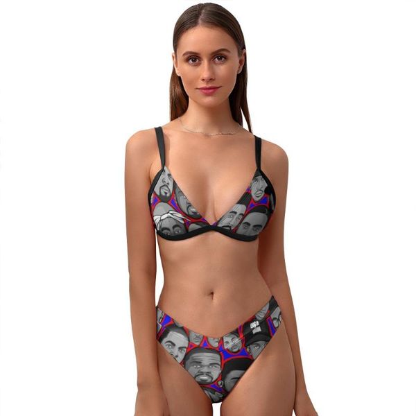 

one-piece suits hip hop bikini swimsuit v shape multicolor swimwear fitness for big breasts two piece bathing suit