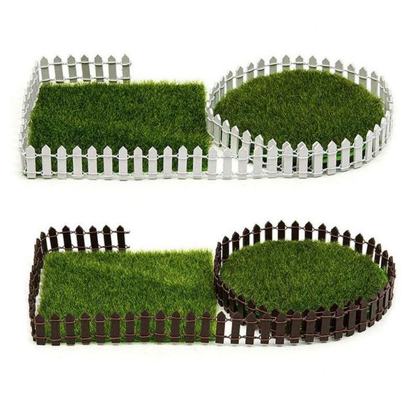 

fencing, trellis & gates mini small fence barrier wooden craft plant flower potted landscape decor accessories miniature terrarium diy garde