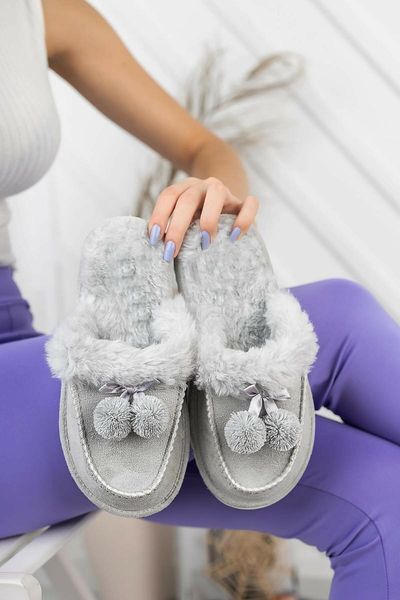 

slippers home slipper pofidik pompoms silent base popy, Black