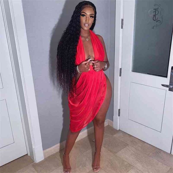 

casual dresses women strapless ruched irregular slit dress club party night backless bodycon deep v-neck hollow out 03cw, Black;gray