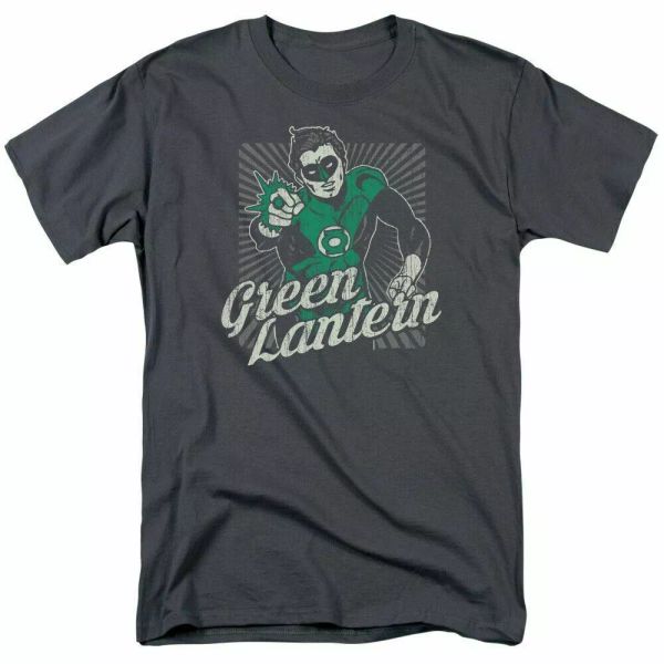 

Green Lantern Ring Rays T Shirt Mens Licensed DC Comics Tee Charcoal, White;black
