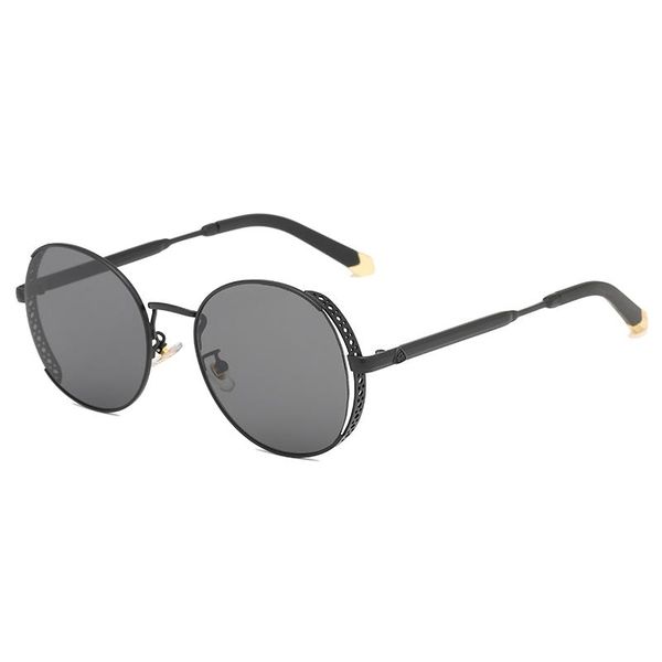 

vintage round sunglasses women men punk style retro sun glasses metal frame circle eyewear high quality, White;black