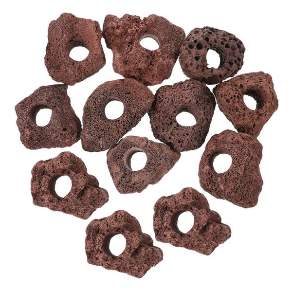 

other garden supplies 12pcs water grass fixed rings volcanic rocks ornaments fish tank