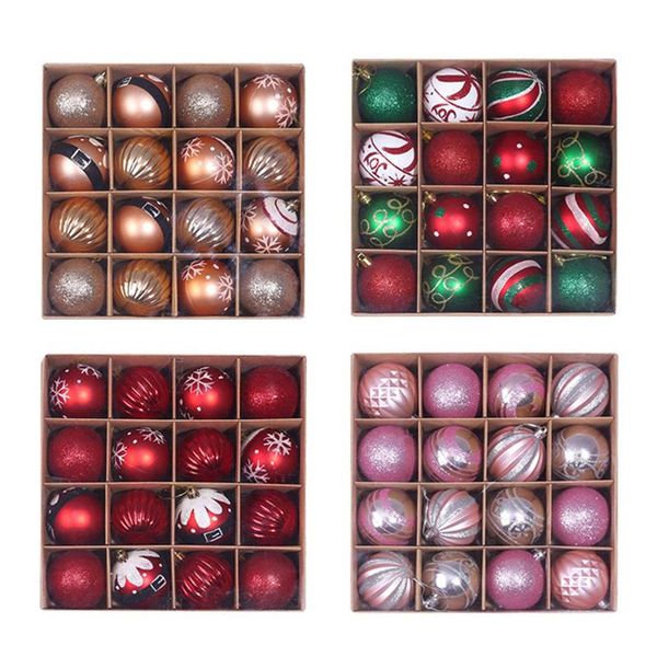 

16pcs christmas tree ball pendant shopping mall ceiling window hanging ornament party decoration
