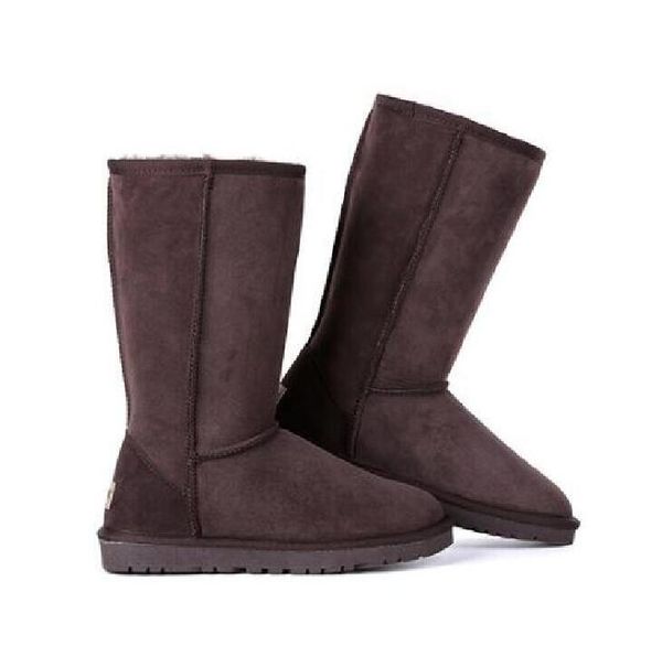 

sell aus classical tall u5815 women snow boots sheepskin cashmere keep warm boots with cad dustbag 5815g, Black