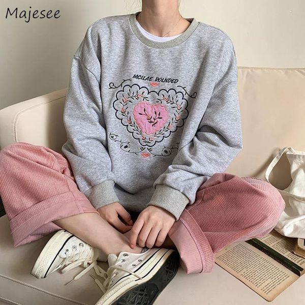 

hoodies womens oversize casual pullovers long sleeve harajuku o-neck autumn ulzzang korean trendy cute printed femme sweatshirts women', Black