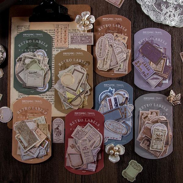 

gift wrap 1pack diy craft paper retro loft book theme junk journal diary planner scrapbooking material background collage decor