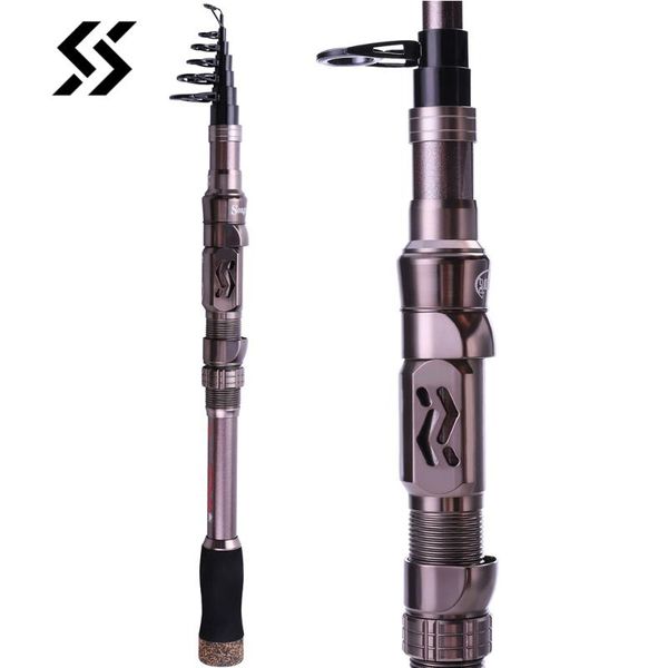

sougayilang 1.8-3.0m portable fishing rods ultra light weight carbon fiber tackle for saltwater freshwater boat