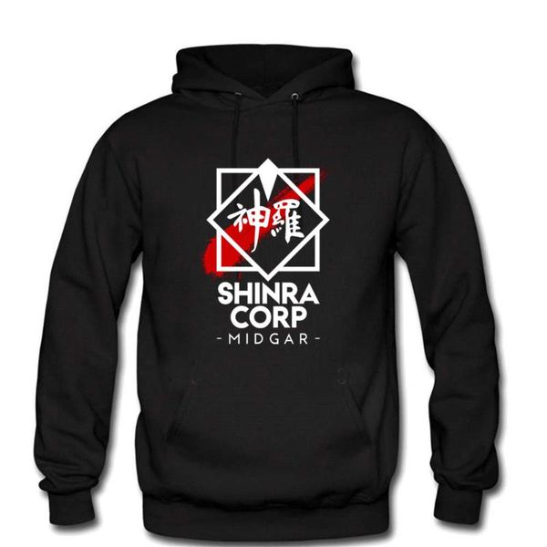 

men's hoodies & sweatshirts final fantasy men cloud ff7 video game strife shinra chocobo cotton plus velvet hooded sweatshirt male hara, Black