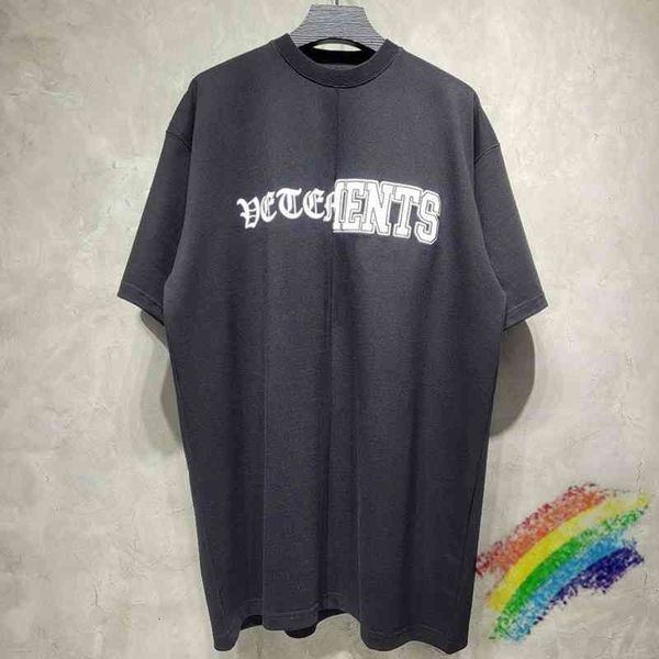 

men's t-shirts patchwork embroidery vetements t-shirt men women 1:1 oversize heavy fabric tee vtm awbh, White;black