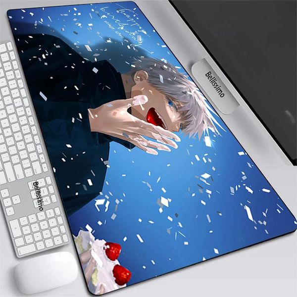 

mouse pads & wrist rests kawaii jujutsu kaisen anime computer decoration desk mat gamer large mousepad pc lapgaming room accessories xxl