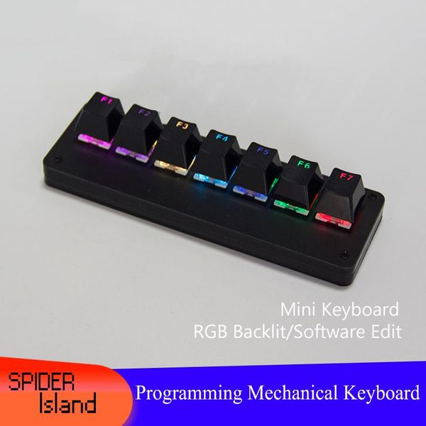 

keyboards rgb mini gaming keypad 7 keys osu mechanical keyboard macro programming gateron / cherry software setting window mac