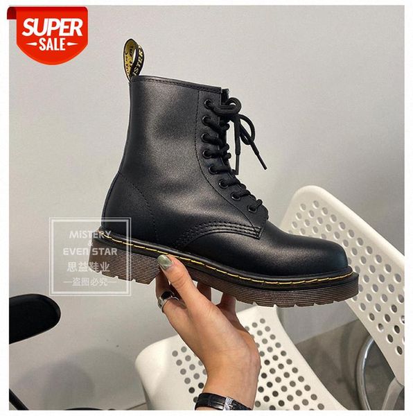 

leather martin boots men's and women's british style short boots, soft tide ins retro high-#oz18